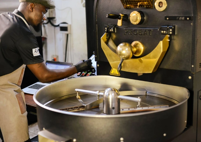 Coffee Roasting at Kaldi Africa